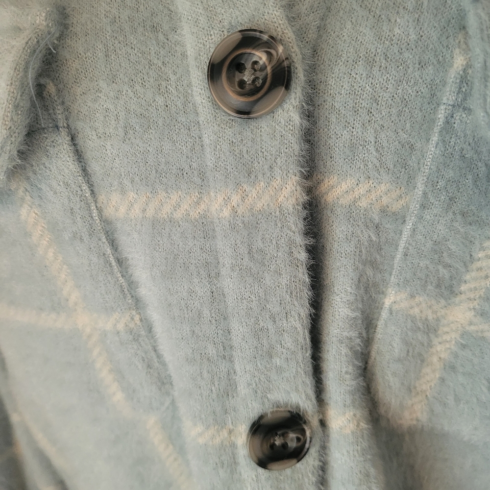 Z SUPPLY Tucker Plaid Shacket/Coat, NWOT, S, Morning Fog - Exc Quality!!🩵🤍 - Picture 9 of 16